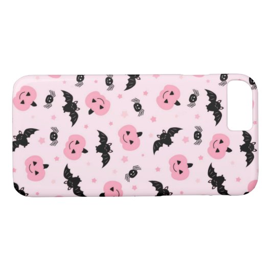 Leuke Halloween pompoenen en vleermuispatroon Case-Mate iPhone Case (Achterkant (Horizontaal))