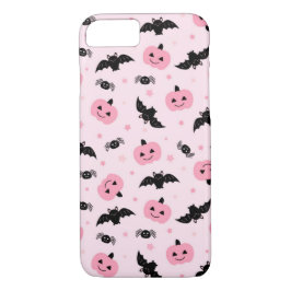 Leuke Halloween pompoenen en vleermuispatroon iPhone 8/7 Hoesje