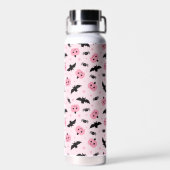 Leuke Halloween pompoenen en vleermuispatroon Waterfles (Achterkant)