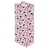 Leuke Halloween pompoenen en vleermuispatroon Wijn Cadeautas (Achterkant Gekanteld)