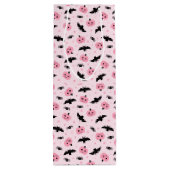 Leuke Halloween pompoenen en vleermuispatroon Wijn Cadeautas (Achterkant)