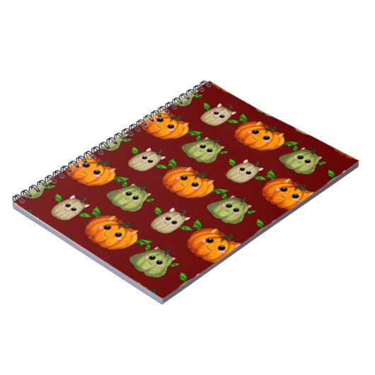 Leuke Halloween pompoenen Notitieboek (Linkerzijde)