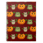 Leuke Halloween pompoenen Notitieboek (Voorkant)