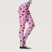 Leuke Halloween Print op roze Leggings (Rechts)