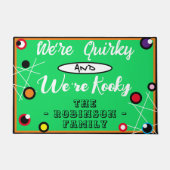 Leuke Halloween Quirky Kooky Groen Sinaasappel Roo Deurmat (Voorkant)