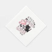 Leuke Halloween Roze Geest Spooktacular Kat Fab BO Servet (Hoek)