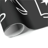 LEUKE HALLOWEEN SKELETTEN inpakpapier met STERREN (Rol Hoek)