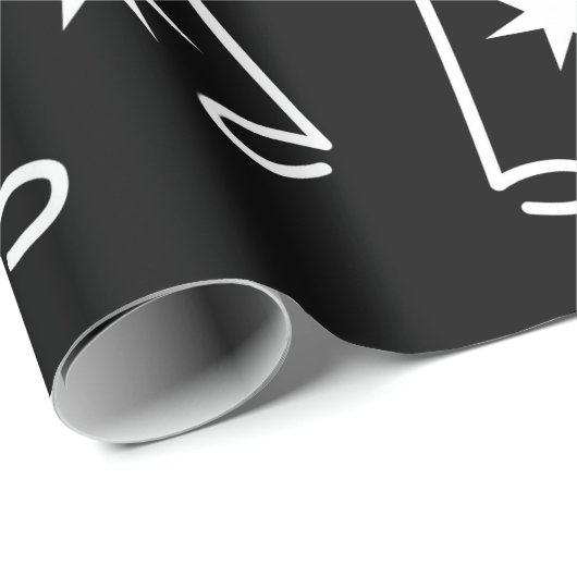 LEUKE HALLOWEEN SKELETTEN inpakpapier met STERREN (Rol Hoek)