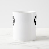 Leuke Halloween spook met hart en vleermuis Grote Koffiekop (Voorkant)