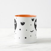 Leuke Halloween spook met hart en vleermuis Mok (Midden)