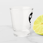 Leuke Halloween spook met hart en vleermuis Shot Glas (Links)