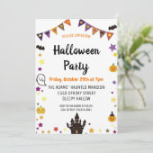Leuke Halloween Spooktacular Party Uitnodiging (Staand voorkant)