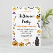 Leuke Halloween Spooktacular Party Uitnodiging (Staand voorkant)