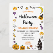 Leuke Halloween Spooktacular Party Uitnodiging (Voorkant / Achterkant)