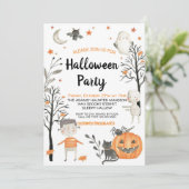 Leuke Halloween Spooktacular Party Uitnodiging (Staand voorkant)
