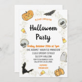 Leuke Halloween Spooktacular Party Uitnodiging (Voorkant / Achterkant)