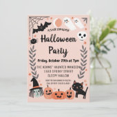 Leuke Halloween Spooktacular Party Uitnodiging (Staand voorkant)