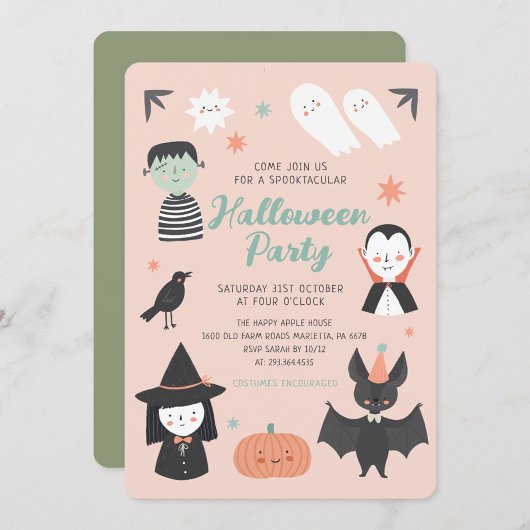 Leuke Halloween Spooktacular Party Uitnodiging