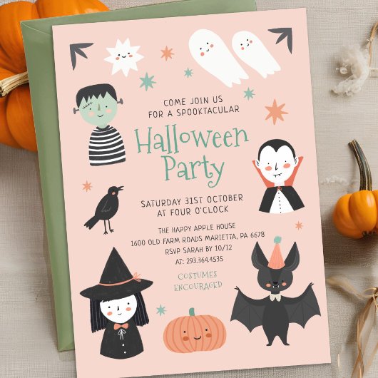 Leuke Halloween Spooktacular Party Uitnodiging
