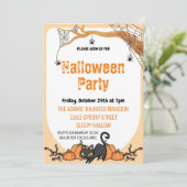 Leuke Halloween Spooktacular Party Uitnodiging (Staand voorkant)