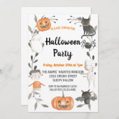 Leuke Halloween Spooktacular Party Uitnodiging (Voorkant / Achterkant)