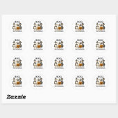 Leuke Halloween Spooky Ronde Sticker (Vel)