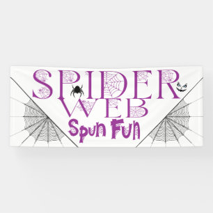 Leuke Halloween Spun Fun Spider Web Spandoek
