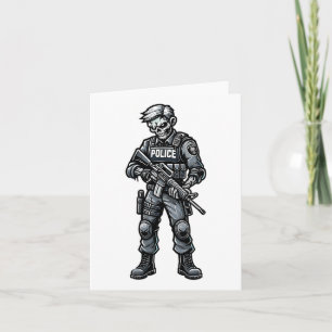 Leuke Halloween Tactical Zombie Creepy Police Kant Kaart