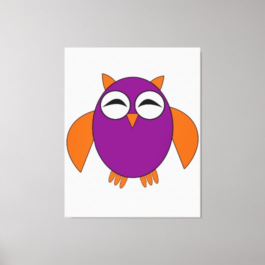 Leuke Halloween Uil Canvas Print (Voorkant)