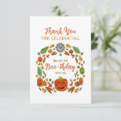 Leuke Halloween Verjaardagsfeestje Bedankkaart (Staand voorkant)