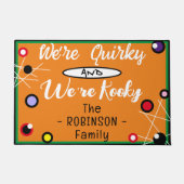 Leuke Halloween Vreemde Oranje Zwart Rood Deurmat (Voorkant)