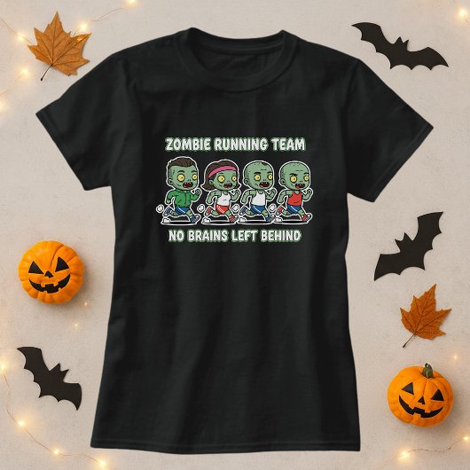 Leuke Halloween Zombie Hardloop Team Voor Hersenen T-shirt