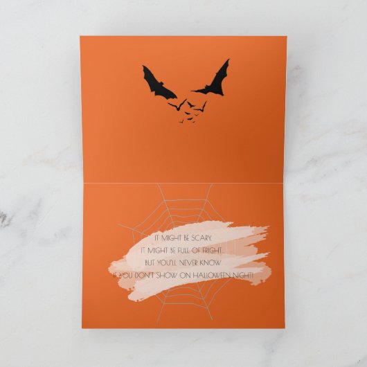 Leuke Halloweenfeest "Snoep of een grap" Kaart (Binnen)