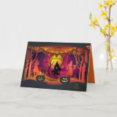 Leuke Halloweenfeest "Snoep of een grap" Kaart (Gele Bloem)