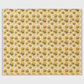 leuke hamburgers en frietpartij cadeaupapier (Vlak)