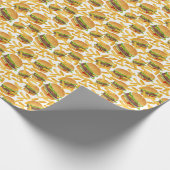 leuke hamburgers en frietpartij cadeaupapier (Hoek)