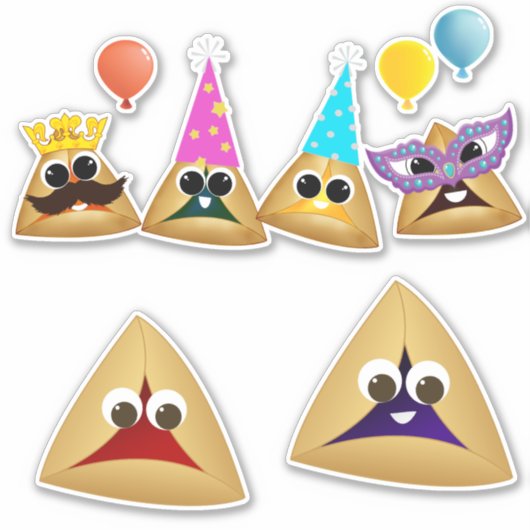 Leuke Hamentashen Party Sticker (Voorkant)
