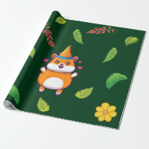Leuke Hamster Botanical Theme Kind's Verjaardagsfe