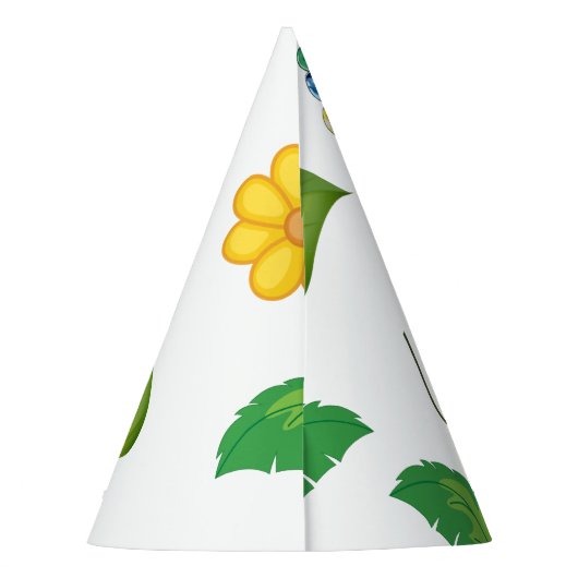 Leuke Hamster Botanical Theme Kind's Verjaardagsfe Feesthoedjes (Achterkant)