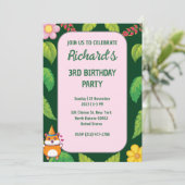 Leuke Hamster Botanical Theme Kind's Verjaardagsfe Kaart (Staand voorkant)