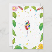 Leuke Hamster Botanical Theme Kind's Verjaardagsfe Kaart (Achterkant)