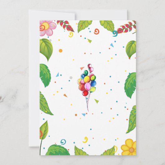 Leuke Hamster Botanical Theme Kind's Verjaardagsfe Kaart (Achterkant)