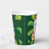 Leuke Hamster Botanical Theme Kind's Verjaardagsfe Papieren Bekers (Rechts)
