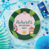 Leuke Hamster Botanical Theme Kind's Verjaardagsfe Papieren Bordje (Feest)