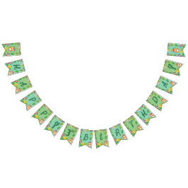 Leuke Hamster Botanical Theme Kind's Verjaardagsfe Vlaggetjes