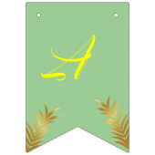 Leuke Hamster Groene Thema Kind Verjaardagsfeestje Vlaggetjes (Derde vlag)