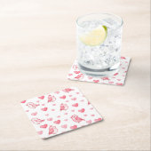 Leuke hand getekend naadloos patroon met waterverf kartonnen onderzetters (Insitu)