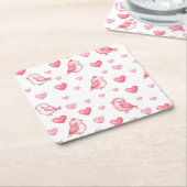 Leuke hand getekend naadloos patroon met waterverf kartonnen onderzetters (Schuin)