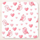 Leuke hand getekend naadloos patroon met waterverf kartonnen onderzetters (Voorkant)