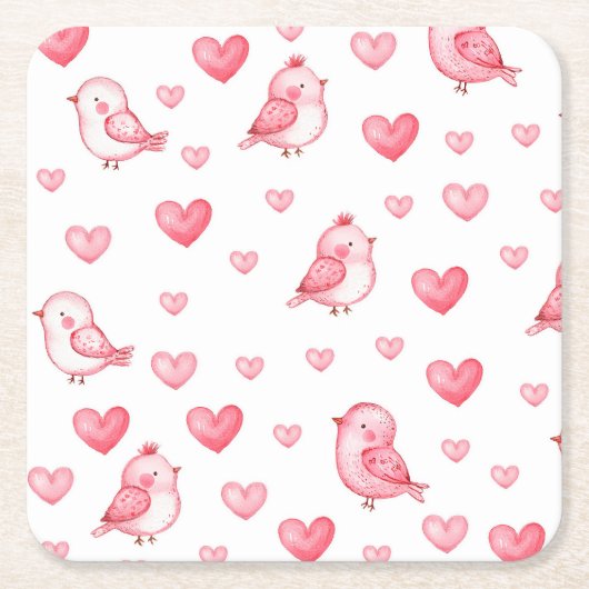 Leuke hand getekend naadloos patroon met waterverf kartonnen onderzetters (Voorkant)